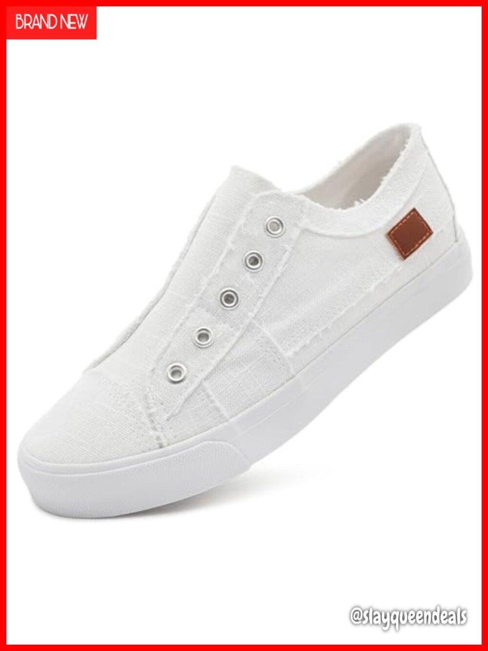 Women's Slip On Canvas Sneakers Non Slip Casual Low Top Shoes